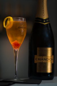 A champagne cocktail.