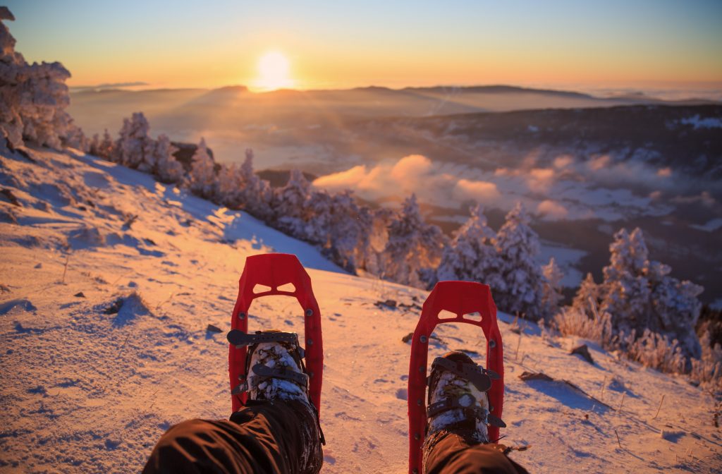 Snowshoe sunset